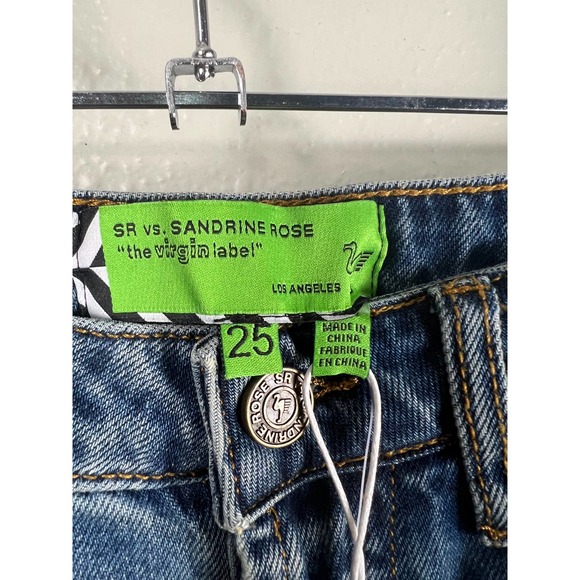 FREE PEOPLE NWT WOMEN'S 25 "THE VIRGIN LABEL" DISTRESSED SKINNY JEAN - Picture 3 of 14